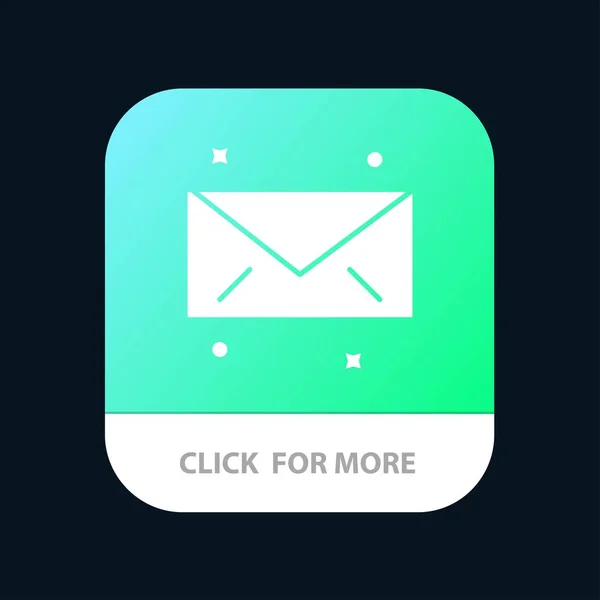 Message, Mail, Email Bouton d'application mobile. Android et IOS Glyph Ve — Image vectorielle