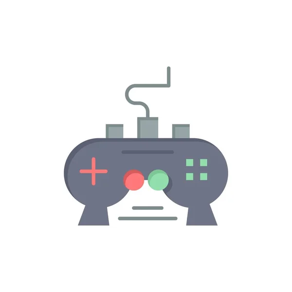 Jogo, Almofada, Vídeo, Xbox, PlayStation Flat Color Icon. Vector ico —  Vetores de Stock