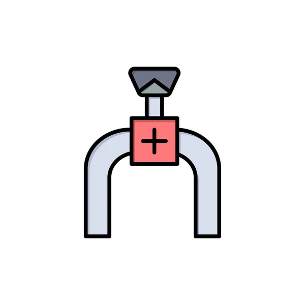 Tubería, tubería, gas, línea de color plano icono. Banner de icono de vector T — Vector de stock