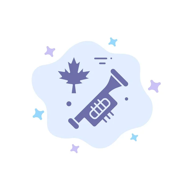 Canada, Speaker, Laud Blue Icon on Abstract Cloud Background — Stock Vector