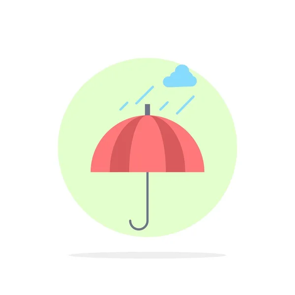 Umbrella, camping, rain, safety, weather Flat Color Icon Vector