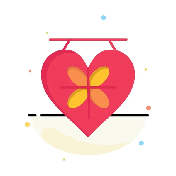 Junta, Amor, Corazón, Boda Plantilla de icono de color plano abstracto — Vector de stock