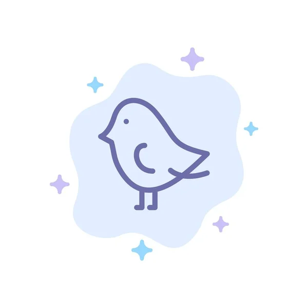 Uccello, Pasqua, Natura Icona blu su sfondo astratto nuvola — Vettoriale Stock