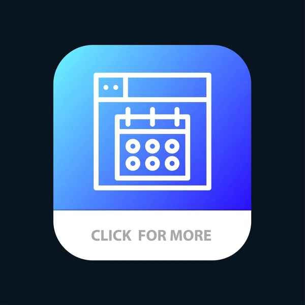 Кнопка Web, Design, Calendar, Date Mobile App. Android и IOS L — стоковый вектор