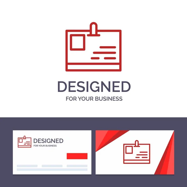 Tarjeta de visita creativa y tarjeta de plantilla de logotipo, tarjeta de identificación, identidad — Vector de stock