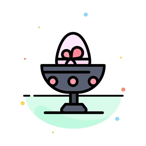 Βραστό, βραστό αυγό, Πάσχα, αυγό, φαγητό αφηρημένο επίπεδη χρώμα Icon T — Διανυσματικό Αρχείο