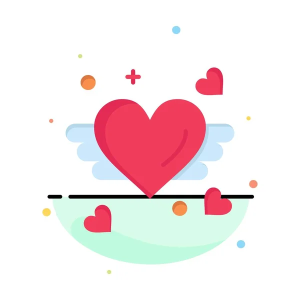 Αγάπης, αγάπης, καρδιάς, γάμου πρότυπο επαγγελματικό λογότυπο. Επίπεδο χρώμα — Διανυσματικό Αρχείο