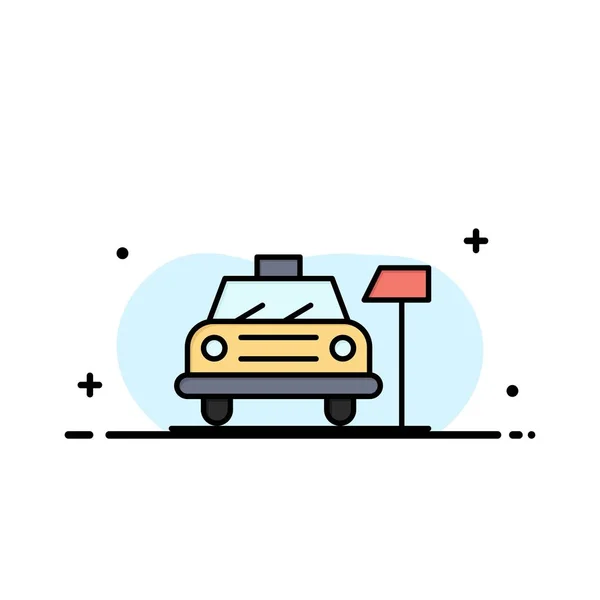 汽车， 停车场， 酒店， 服务商务标志模板.平面颜色 — 图库矢量图片