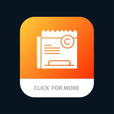 Kopya, telif hakkı, kısıtlama, sağ, dosya mobil uygulama düğmesi. Ve