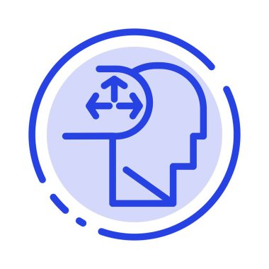 Otizm, Bozukluk, Adam, İnsan MaviSi Noktalı Çizgi Simgesi