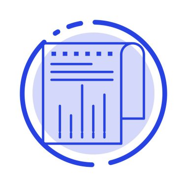 İş, Finans, Modern, Rapor Mavi Noktalı Çizgi Simgesi