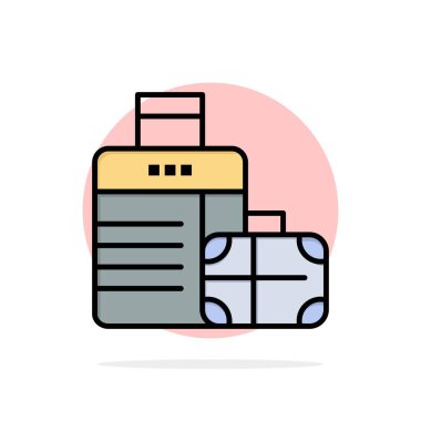 Bagaj, Çanta, Çanta, Otel Soyut Daire Arka Plan Düz col