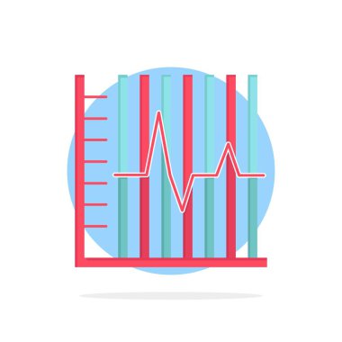 ilerleme, rapor, istatistik, hasta, kurtarma düz renk simgesi 
