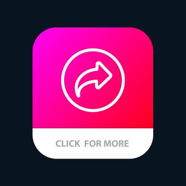 Temel, Ok, Sağ, Ui Mobil Uygulama Düğmesi. Android ve Ios Hattı 