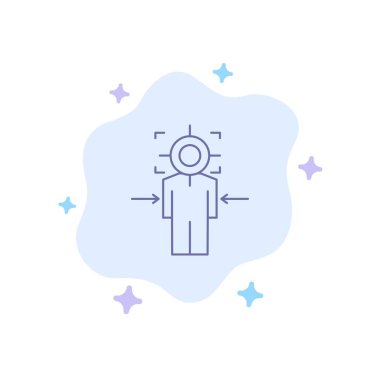 Adam, Odak, Hedef, Başar, Soyut Bulut Ba Hedef Mavi Simge