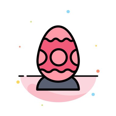 Dekorasyon, Paskalya, Paskalya Yumurtası, Yumurta Soyut Düz Renk Simgesi Tem