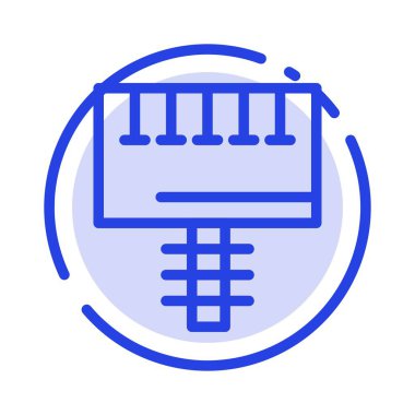 Reklam, Reklam, Pano, Tabela Mavi Noktalı Çizgi Simgesi