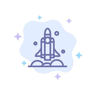 Launcher, Roket, Uzay Gemisi, Ulaşım, Abstrac üzerinde Abd Mavi Simge