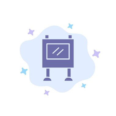 Reklam, Reklam, Billboard, Abstr Poster Mavi Simge