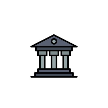 Bank, Institution, Money, Ireland Business Logo Template. Flat C clipart