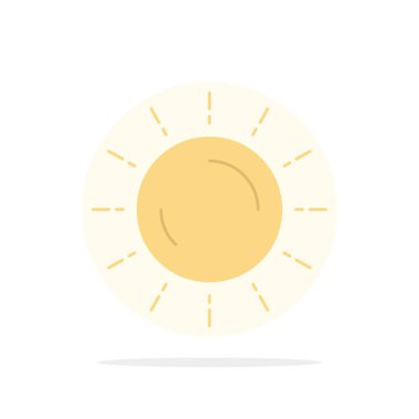 güneş, hava durumu, gün batımı, gün doğumu, yaz Düz Renk Simge Vektör