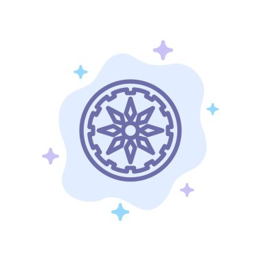 Soyut Bulut Arka Planda Circle, Country, India Blue Icon