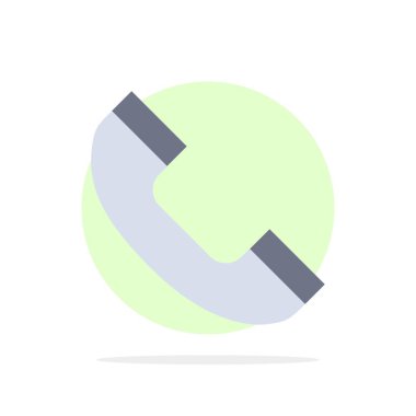 Arama, Telefon, Telefon Soyut Daire Arka Plan Düz renk Ico