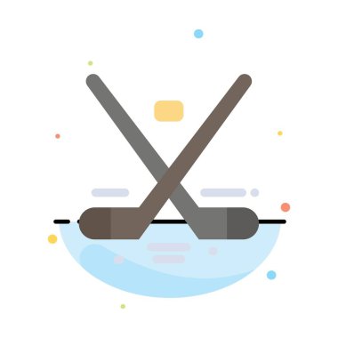 Kanada, Oyun, Hokey, Buz, Olimpiyatlar Soyut Düz Renk Simgesi Tem