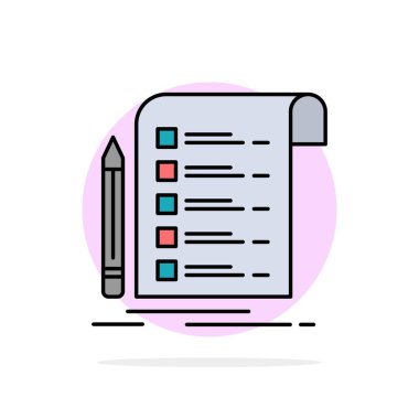 Dosya, Rapor, Fatura, Kart, Kontrol Listesi Özet Daire Backgroun