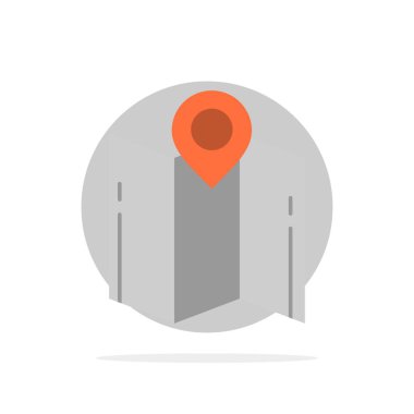 Harita, Yön, Konum, Navigasyon, İşaretçi Soyut Daire Ba