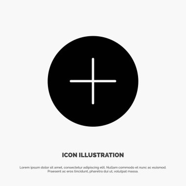 Twitter, Ekle, temas katı glif simge vektör