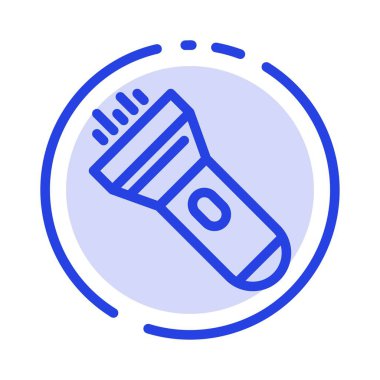 El Feneri, Işık, Meşale, Flash Mavi Noktalı Çizgi Simgesi