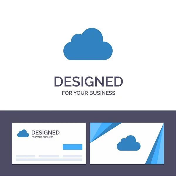 Modèle de carte de visite créative et logo Cloud, Données, Stockage, C — Image vectorielle