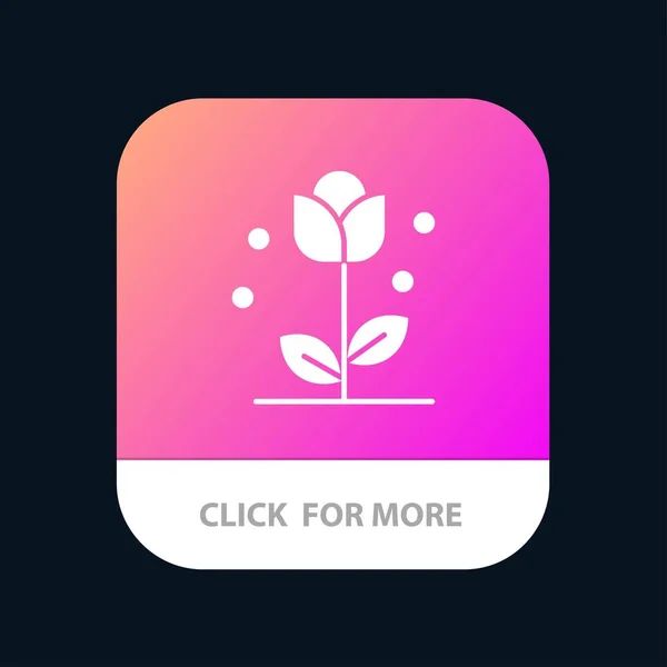 Кнопка мобильного приложения Flora, Floral, Flower, Nature, Spring. Android — стоковый вектор