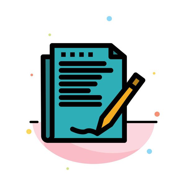 Agreement, Report, Form, Layout, Paper Abstract Flat Color Icon 