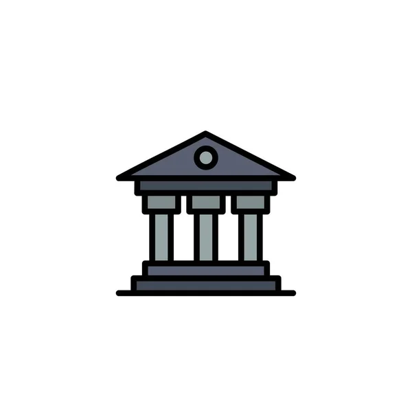 Bank, Institution, Money, Ireland Business Logo Template. Plat C — Image vectorielle