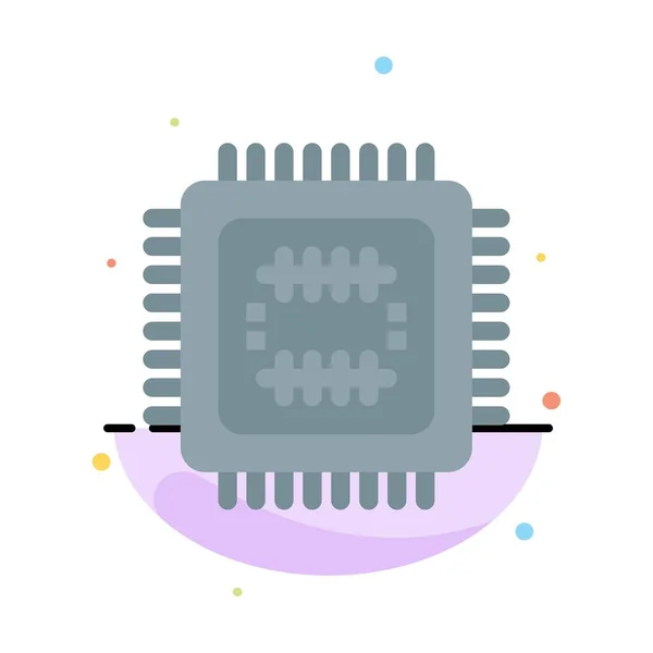 Sistema, tecnología, tecnología, plantilla abstracta del icono del color plano de Cpu — Archivo Imágenes Vectoriales