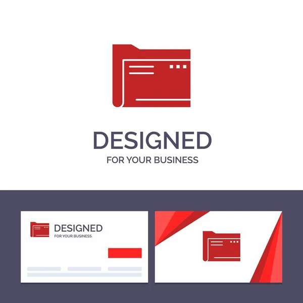 Δημιουργική επαγγελματική κάρτα και λογότυπο πρότυπο φάκελος, αρχείο, Comput — Διανυσματικό Αρχείο