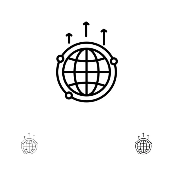 Globe, Entreprise, Communication, Connexion, Mondial, Monde Gras a — Image vectorielle
