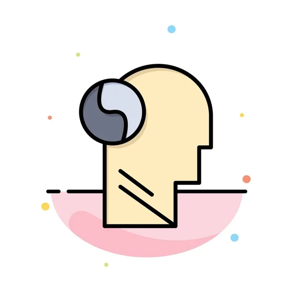 Sag, Brian, Head, Mind Abstraat Flat Color Icon Template — стоковый вектор