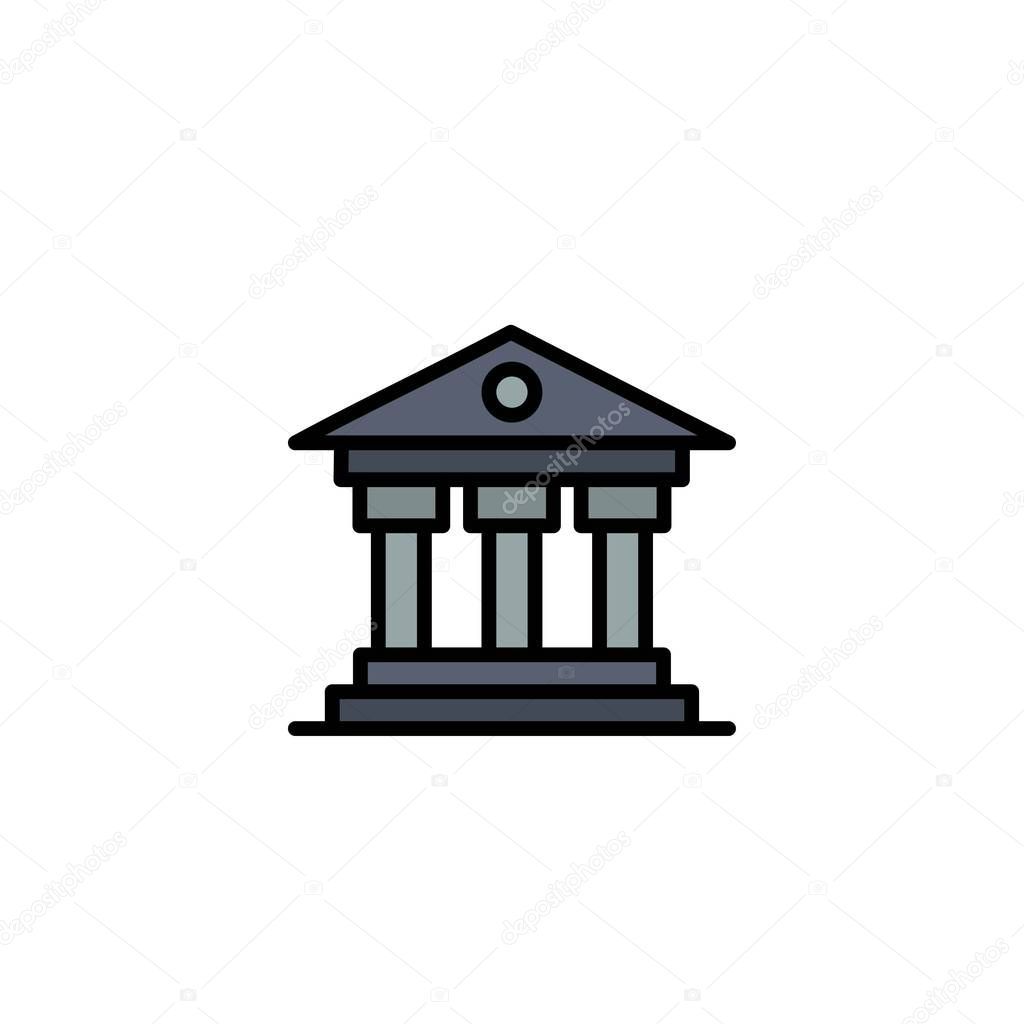 Bank, Institution, Money, Ireland Business Logo Template. Flat C