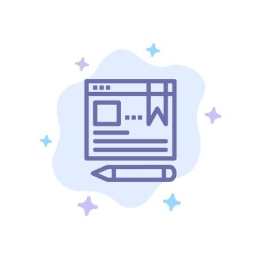 Tarayıcı, Metin, Kalem, Soyut Bulut Backgr Eğitim Mavi Simge