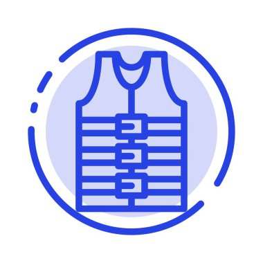 Web mavi noktalı çizgi çizgisi simgesi