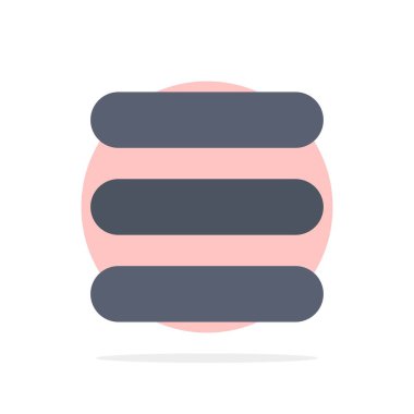 Liste, Görev, Metin Soyut Daire Arka Plan Düz renk Simgesi