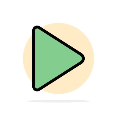 Kontrol, medya, oyun, video soyut daire arka plan düz Colo