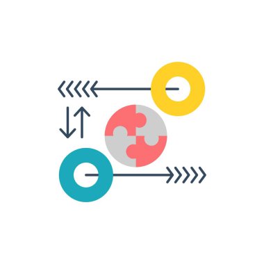 Bulmaca, İş, Fikir, Pazarlama, Uygun Düz Renk Simgesi. V