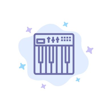 Denetleyici, Donanım, Klavye, Midi, Abstrac Müzik Mavi Simge