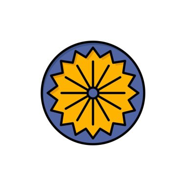 Hint, Bayrak, İşaret, Gün Düz Renk Simgesi. Vektör simgesi afiş Tem