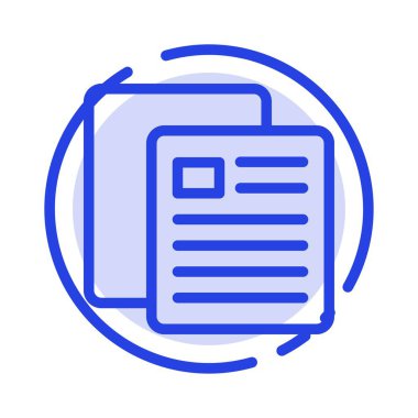 Eğitim, Okul, Test, Okul Mavi Noktalı Çizgi Simgesi