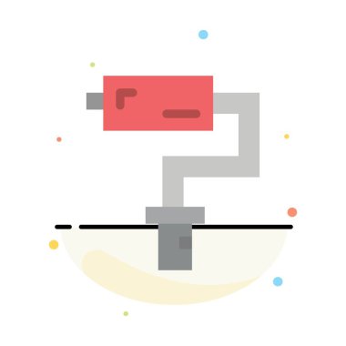 Boya Rulo, Fırça, Boyacı, Araç Soyut Düz Renk Simgesi Temp